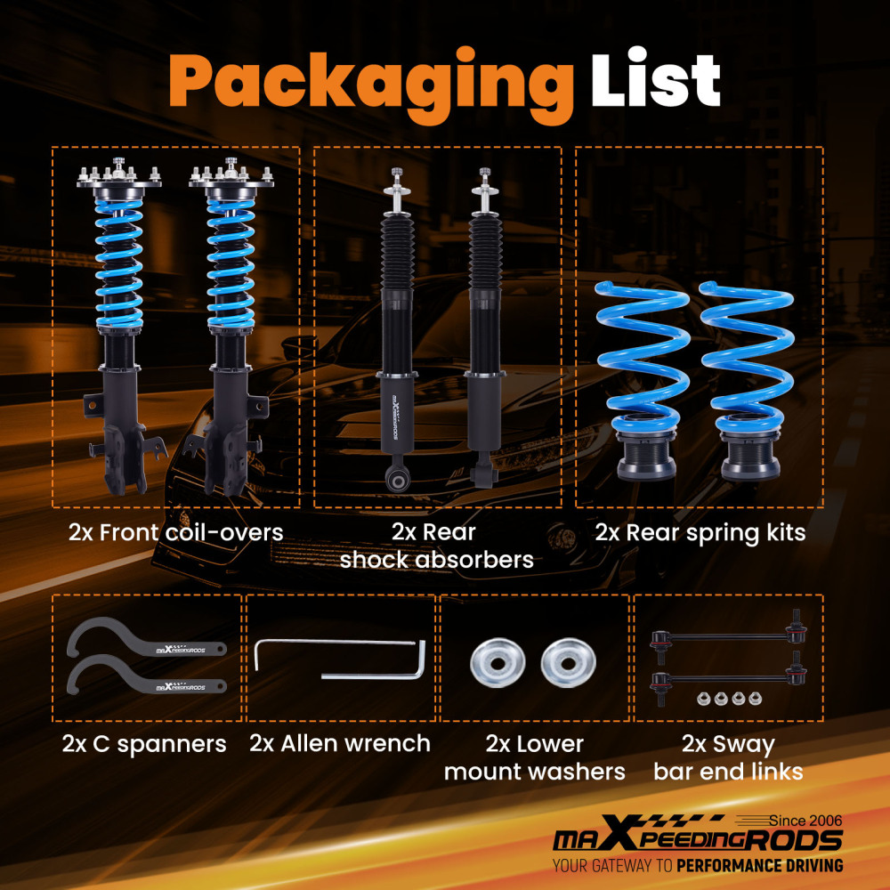 MaXpeedingrods T6 Coilover 24 Ways Damper Adjustable compatible for Acura RDX 2007-2012