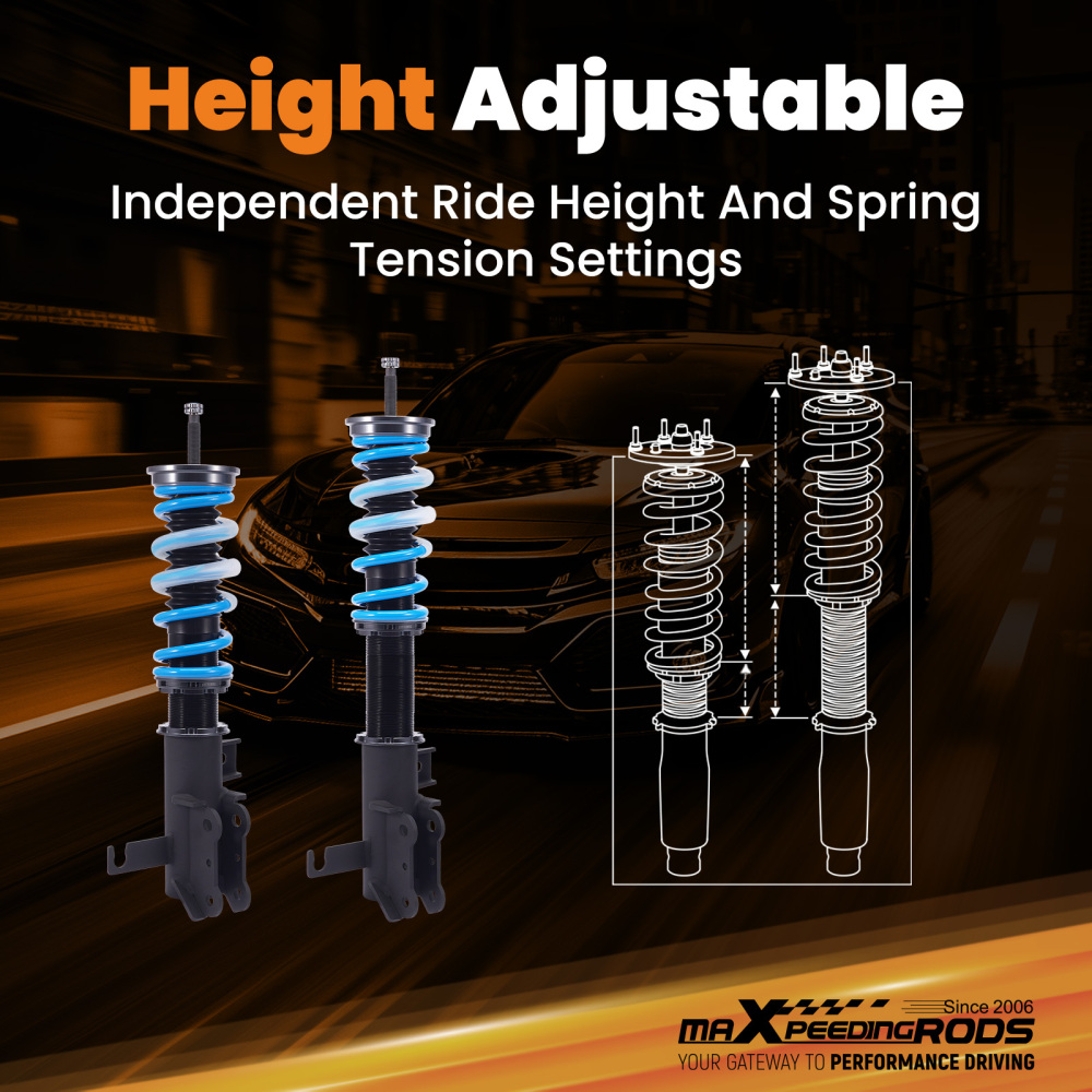 Coilovers 24 Level Adjustable Suspension Strut Kit compatible for Buick Regal FWD 2011-2017