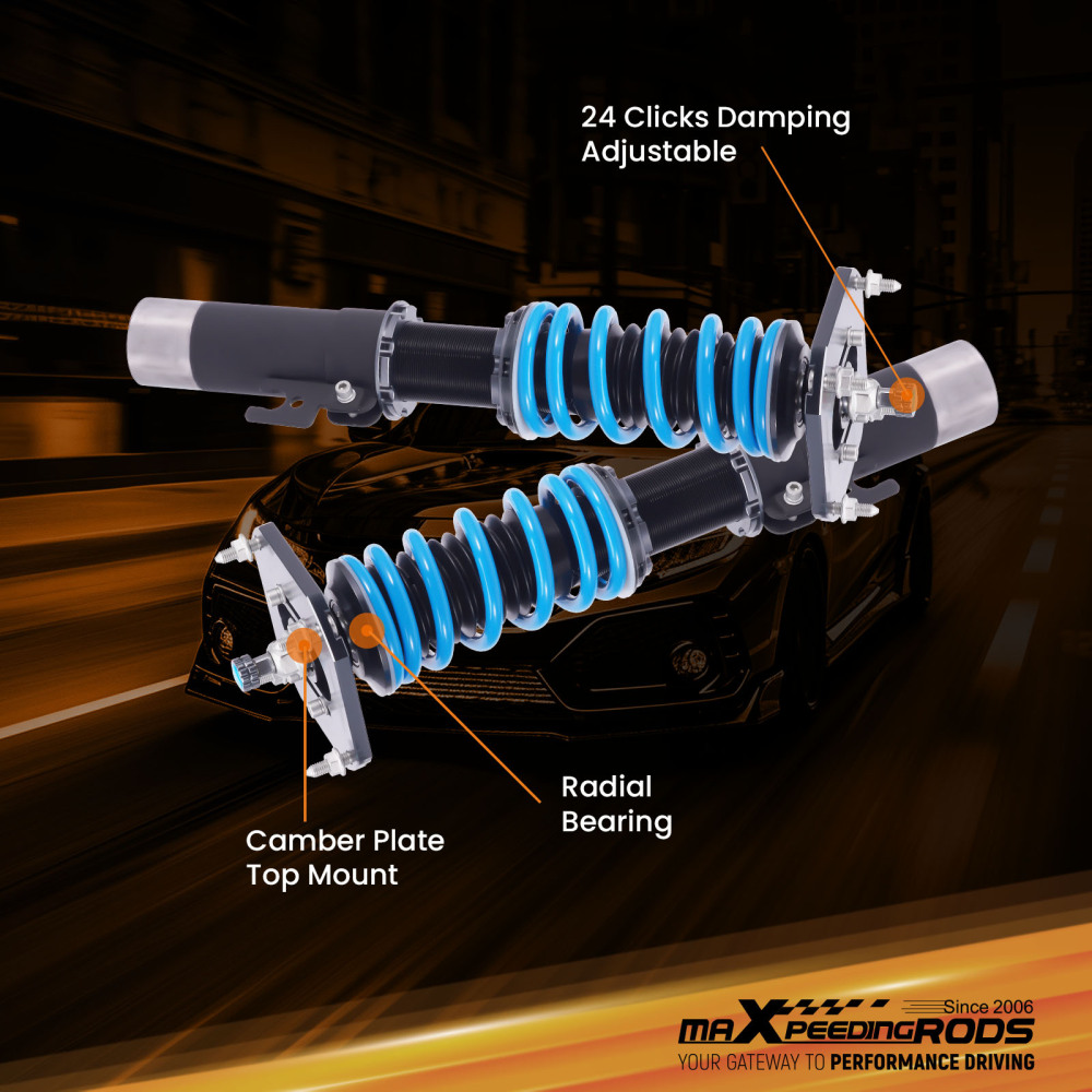 MaXpeedingrods Coilover 24 Way Damper Suspension Kit ForMazda RX-7 1979-1985