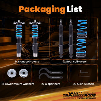 MaXpeedingrods Coilover 24 Way Damper Suspension Kit ForMazda RX-7 1979-1985