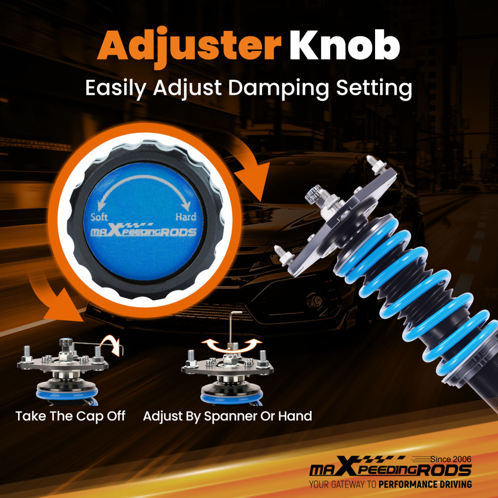 MaXpeedingrods Coilover 24 Way Damper Suspension Kit ForMazda RX-7 1979-1985