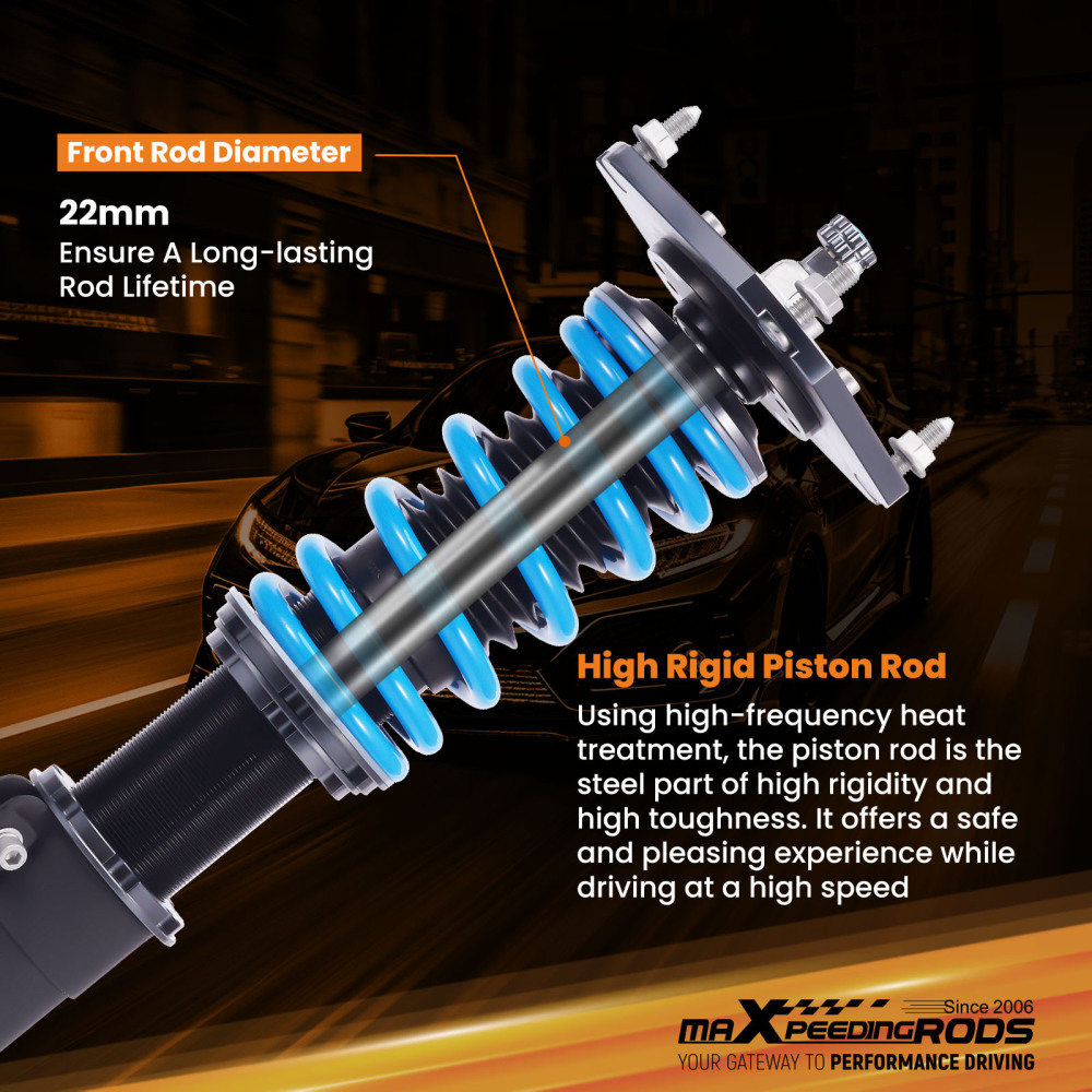 MaXpeedingrods Coilover 24 Way Damper Suspension Kit ForMazda RX-7 1979-1985