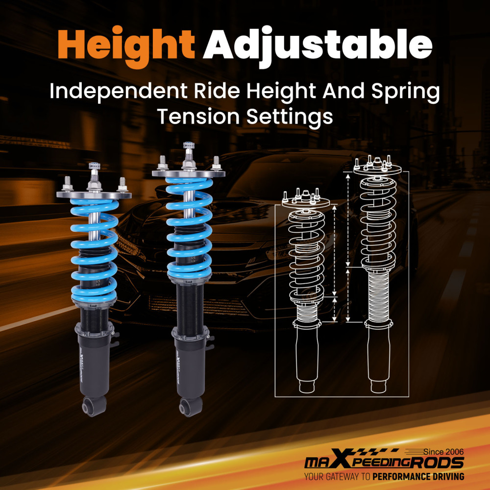MaXpeedingrods T6 Adjustable Coilover Shock Lower Kit compatible for Mazda RX-7 FD 93-95