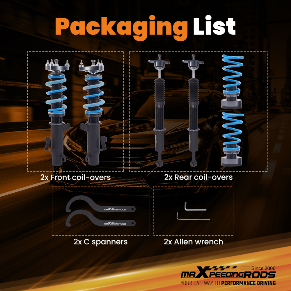 Coilovers Suspension Kit compatible for Volvo C30 1.6 1.8 2.0 2.4 (2007-2013) S40 V50