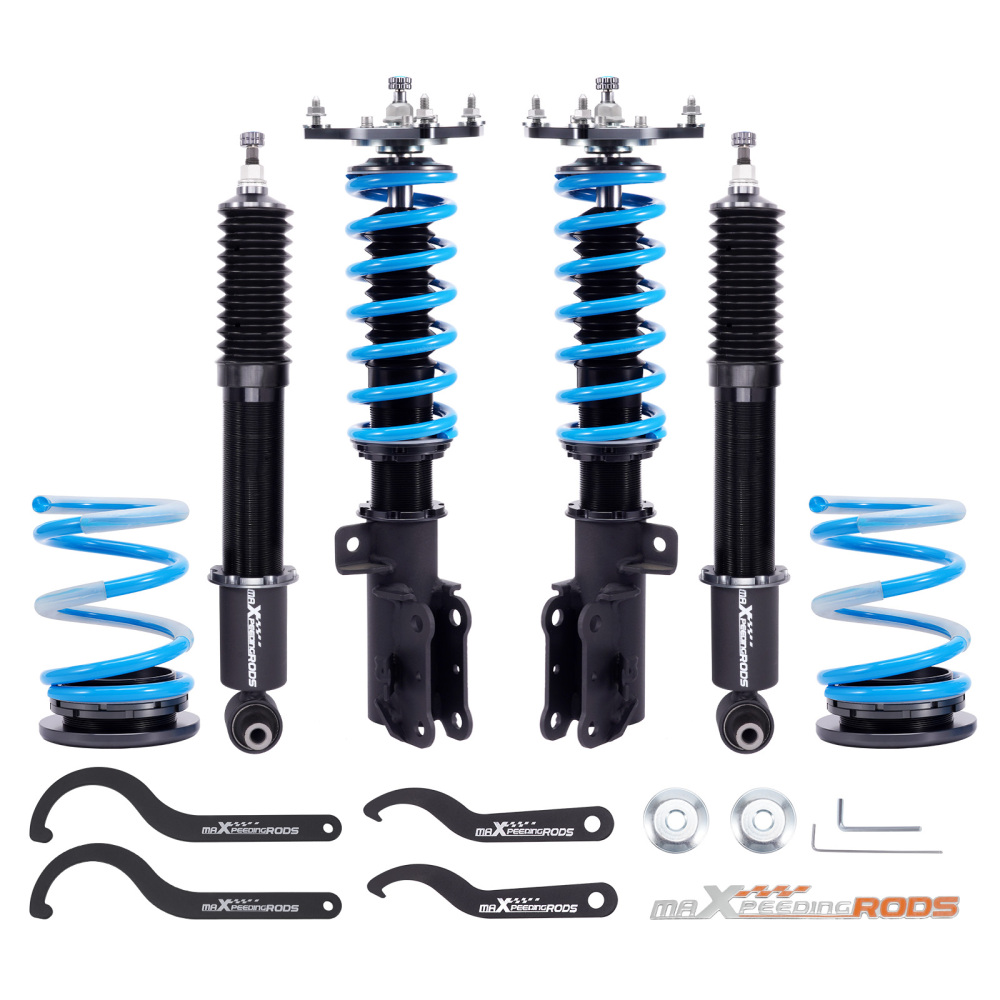 MaXpeedingrods T6 Coilover 24 Step Adjustable Struts compatible for Volvo S60 2001-2009