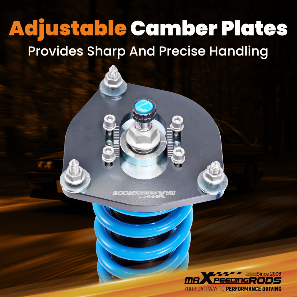 MaXpeedingrods T6 Coilover 24 Step Adjustable Struts compatible for Volvo S60 2001-2009