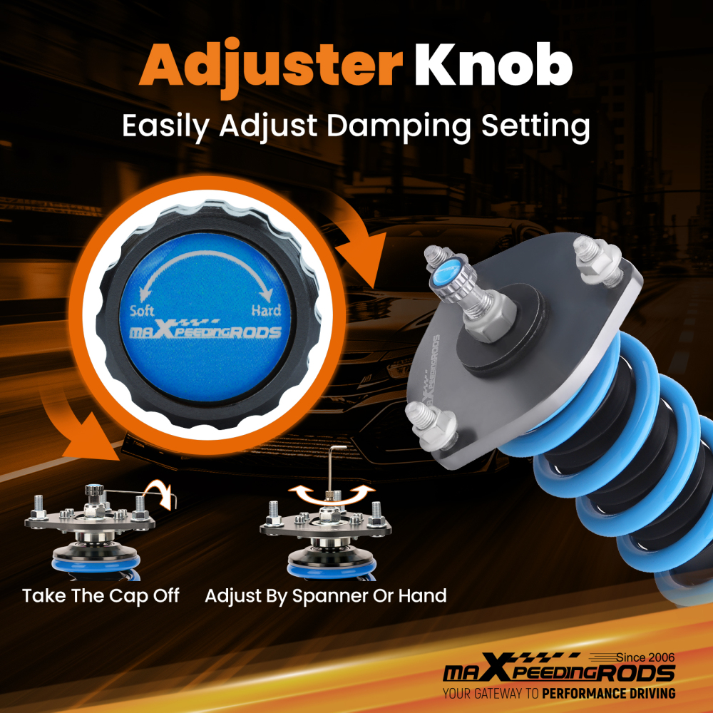 MaXpeedingrods Street Coilovers 24 Step Damper compatible for Lexus SC430 UZZ40R 2001-2010