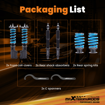 Compatible for Scion xB 2008-2015 MaXpeedingrods T6 Coilovers 24 Way Damper Suspension Lowering Kit