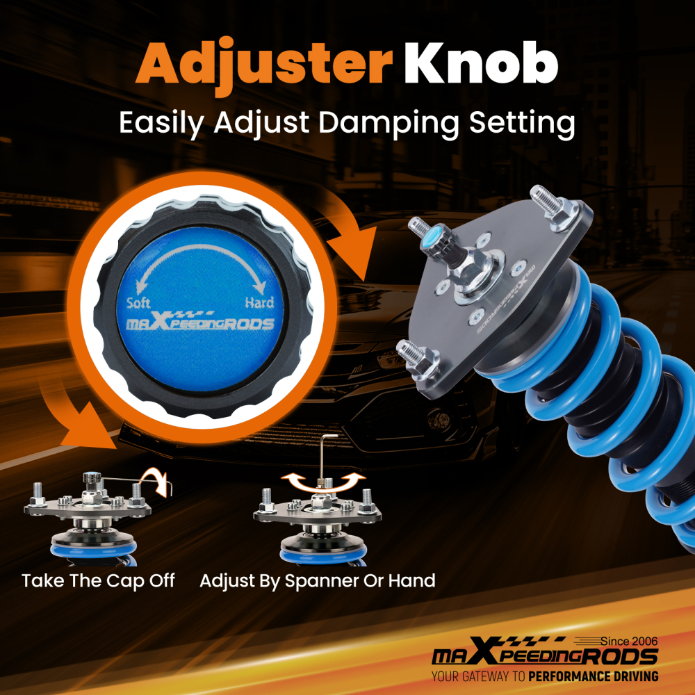 Compatible for Scion xB 2008-2015 MaXpeedingrods T6 Coilovers 24 Way Damper Suspension Lowering Kit