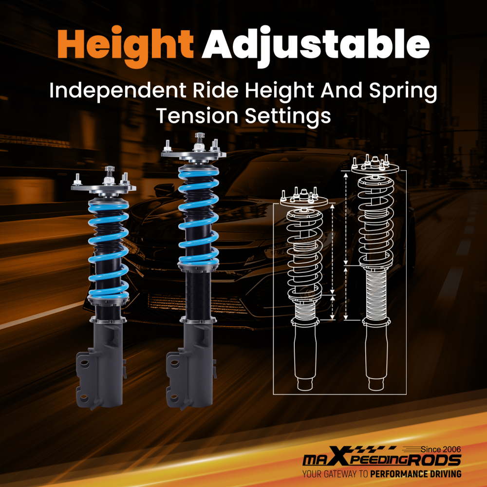 Compatible for Scion xB 2008-2015 MaXpeedingrods T6 Coilovers 24 Way Damper Suspension Lowering Kit