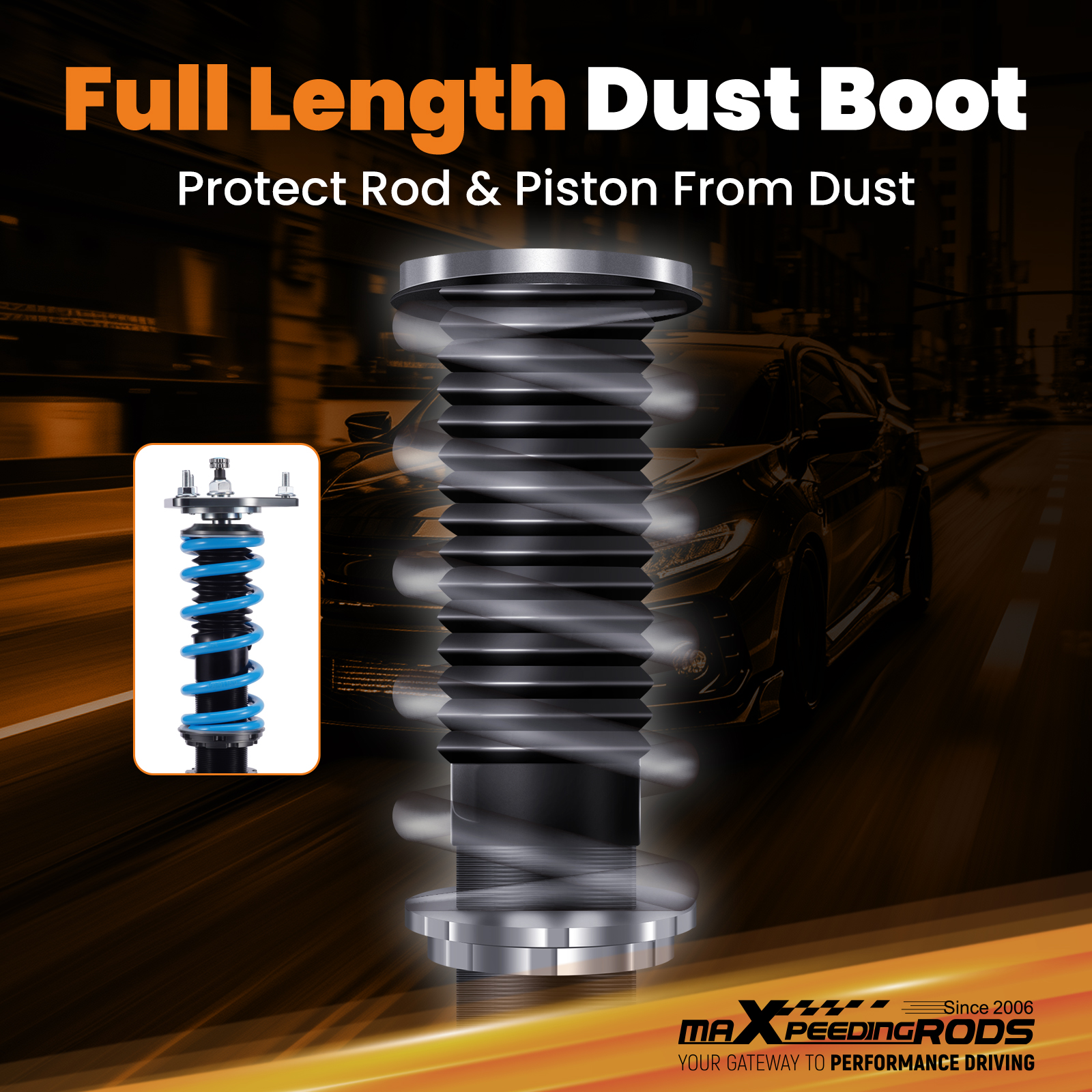 MaXpeedingrods T6 Coilover Suspension Lowering Kit compatible for