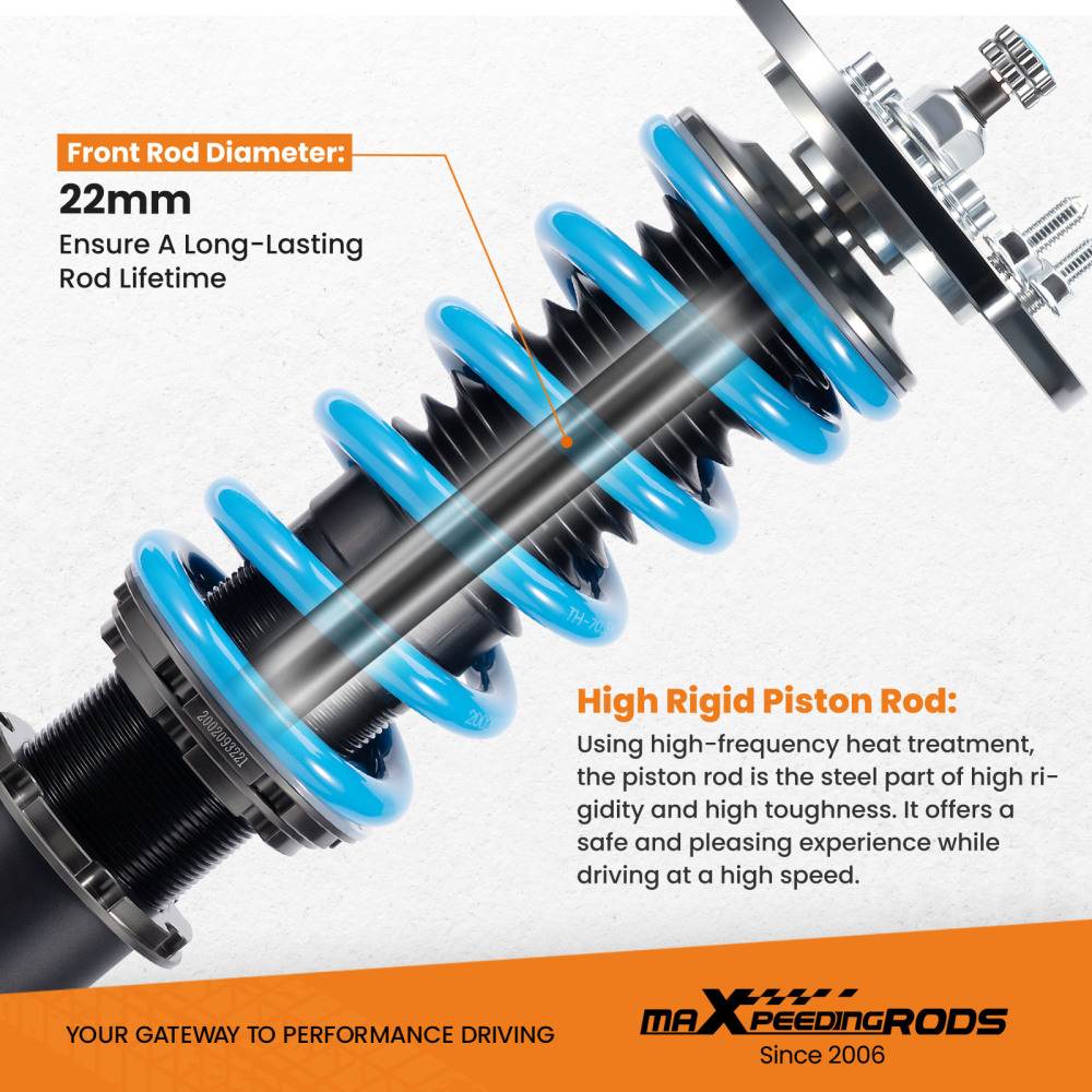 Compatible for Nissan Sentra B16 2007-2012 MaXpeedingrods 24-Way Damper Coilovers Struts Lowering Kit