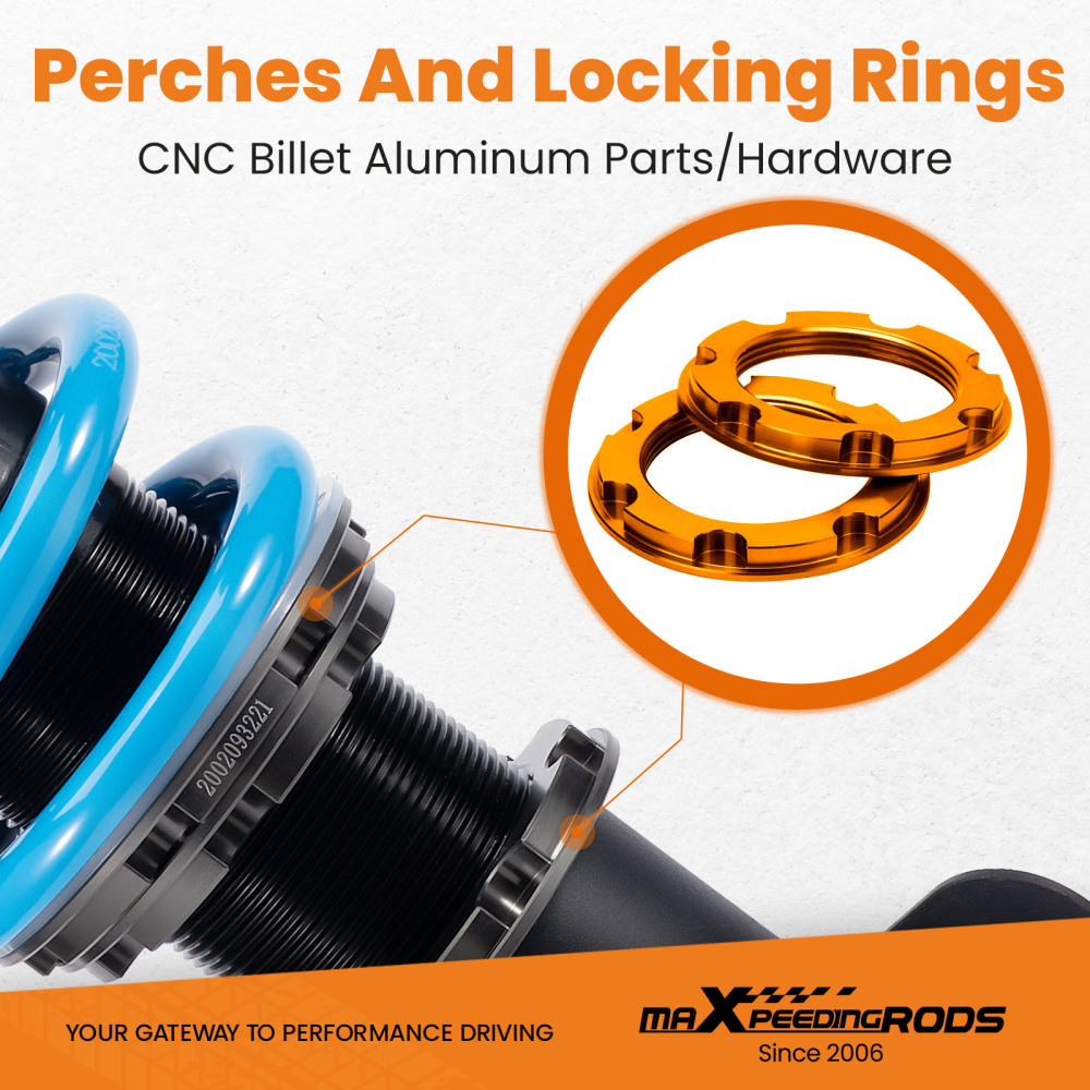 Compatible for Nissan Sentra B16 2007-2012 MaXpeedingrods 24-Way Damper Coilovers Struts Lowering Kit