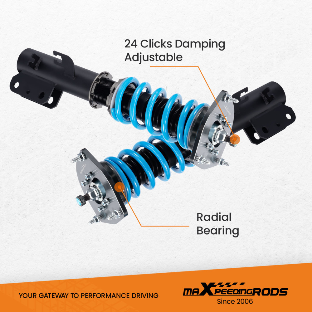 Compatible for Nissan Sentra B16 2007-2012 MaXpeedingrods 24-Way Damper Coilovers Struts Lowering Kit