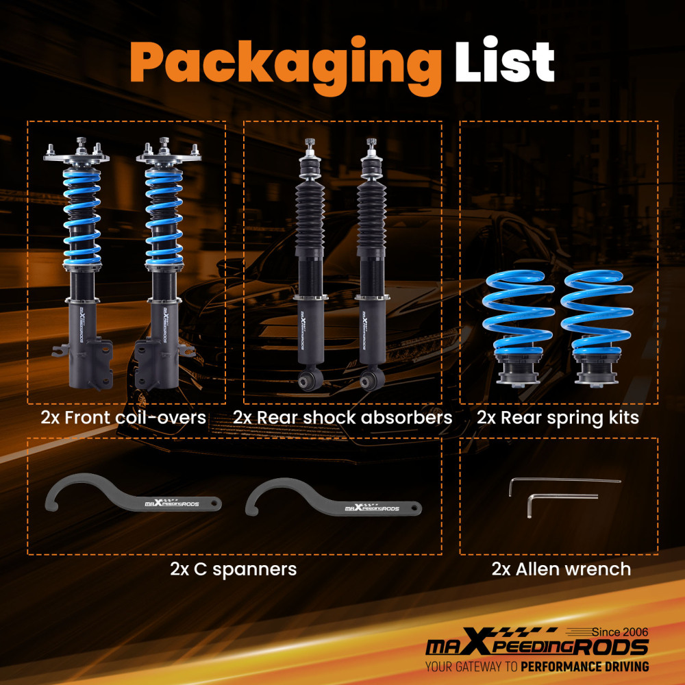 MaXpeedingrods 24 Way Damper Coilovers Lowering Kit For Nissan Sentra B17 13-19