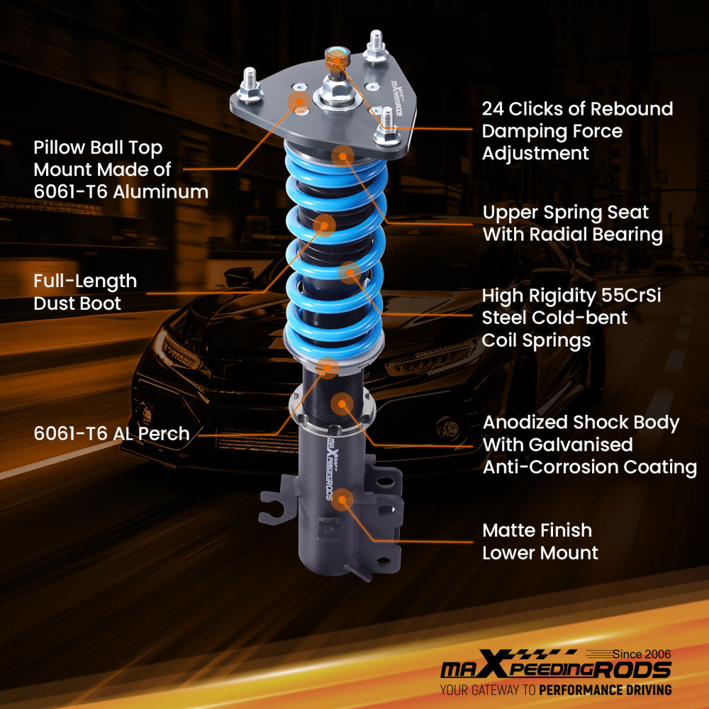 MaXpeedingrods 24 Way Damper Coilovers Lowering Kit For Nissan Sentra B17 13-19