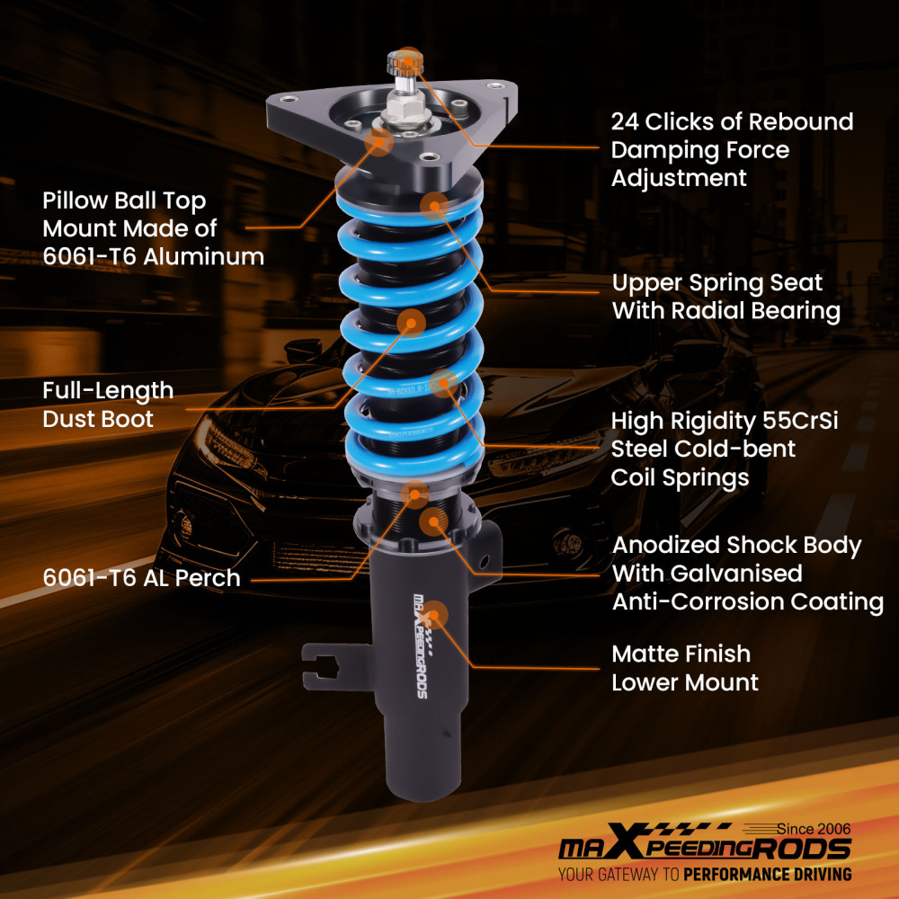 MaXpeedingrods T6 Coilover Damper Adjustable compatible for Nissan Sentra B18 2020-2025
