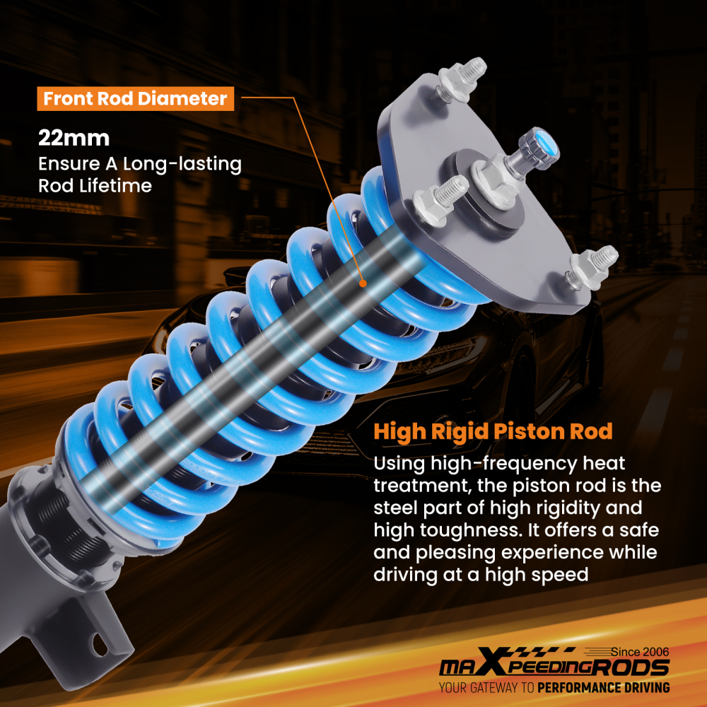 MaXpeedingrods Adjustable Coilover Shocks Kit compatible for Toyota Sienna FWD AWD 2011-20