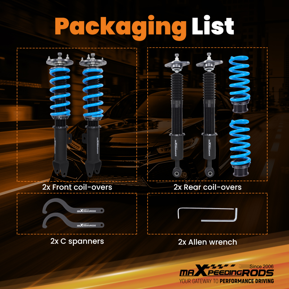 MaXpeedingrods COT6 Coilover Suspension Kits compatible for Dodge Charger 06-10 & Compatible for SRT-8