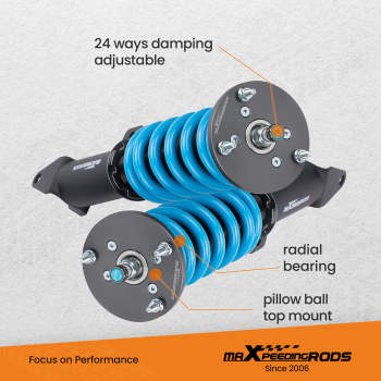 24 ways Damper Coilovers ShocksSprings Kit compatible for DODGE CHARGER SRT8 06-10 RWD Lowering Kit