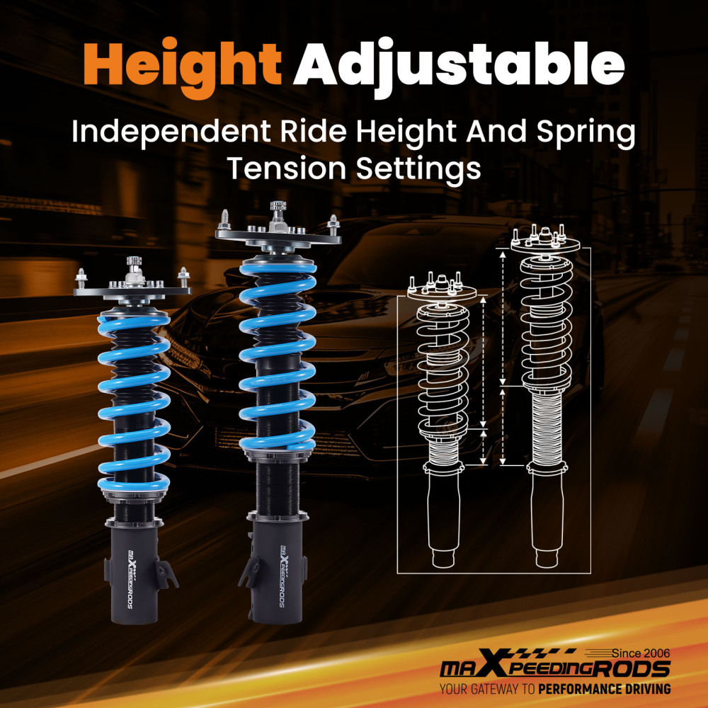 MaXpeedingrods T6 Coilovers Lowering Kit compatible for Subaru Impreza WRX STI 08-14