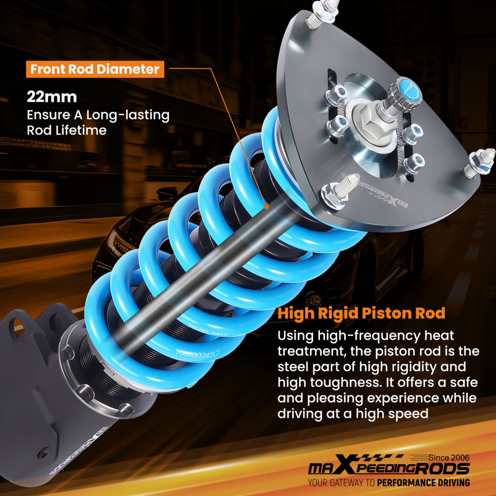 MaXpeedingrods T6 Coilovers Lowering Kit compatible for Subaru Impreza WRX STI 08-14