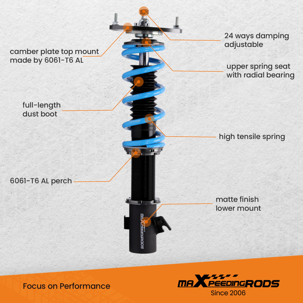 Racing Coilovers Lowering Coils Kit compatible for Subaru Outback 2005-2009