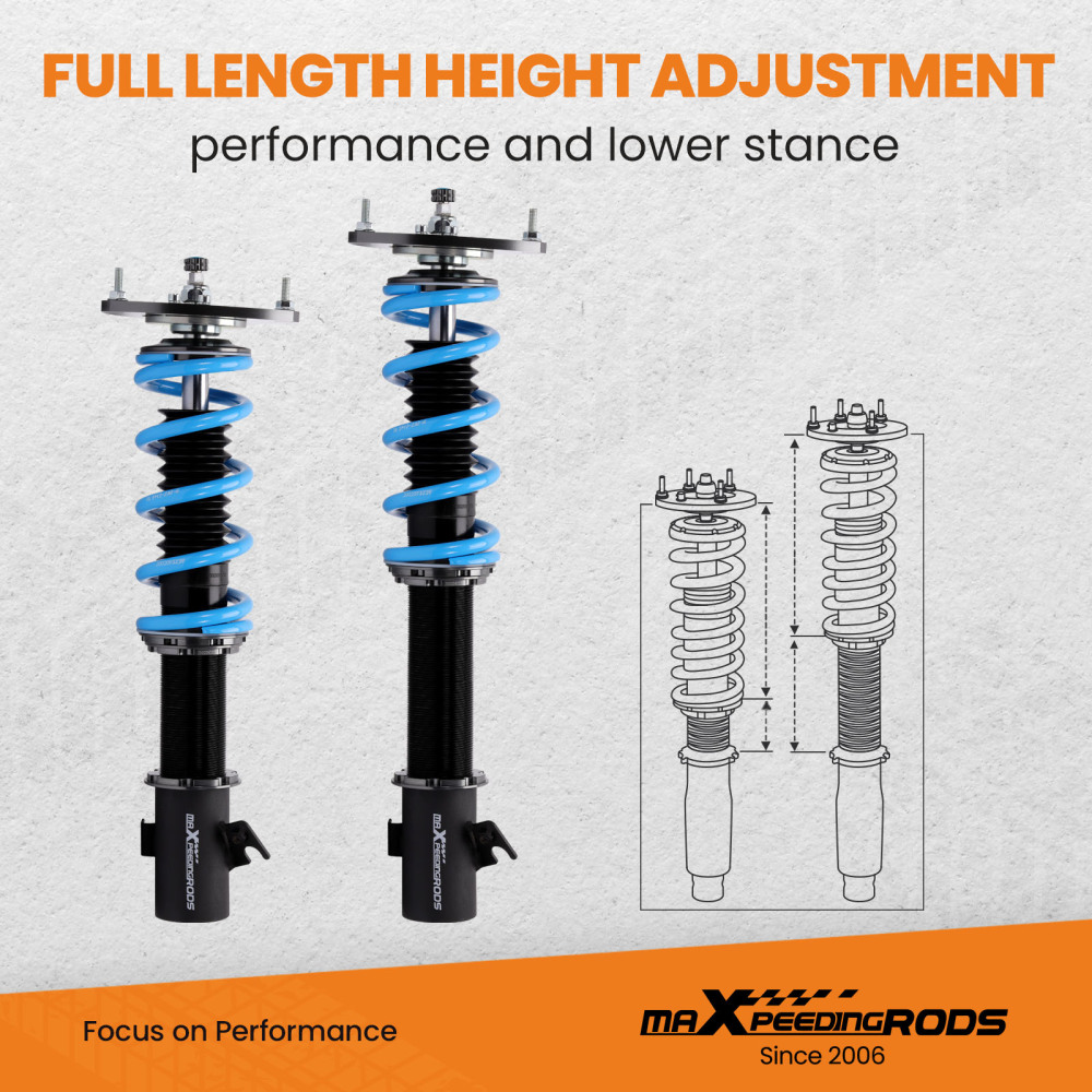 Racing Coilovers Lowering Coils Kit compatible for Subaru Outback 2005-2009