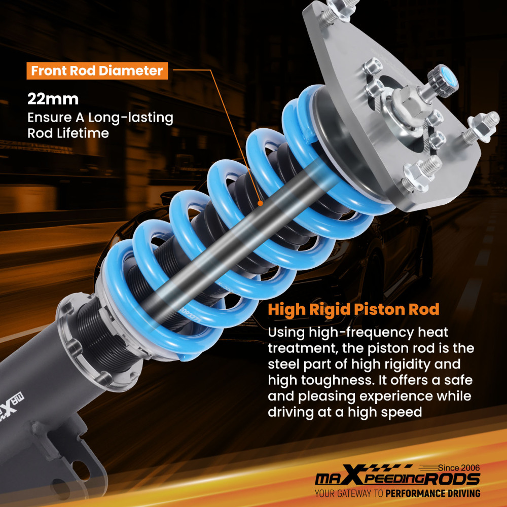 24 Level Damper Adjustable Coilovers Lowering Kit compatible for Subaru Forester SJ 2014-18