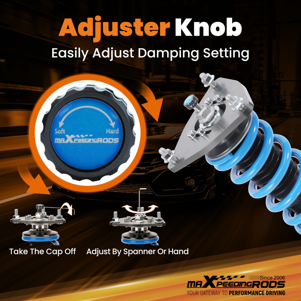 24 Level Damper Adjustable Coilovers Lowering Kit compatible for Subaru Forester SJ 2012-18