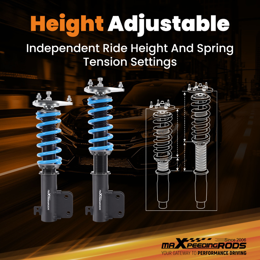 24 Level Damper Adjustable Coilovers Lowering Kit For Subaru Forester SJ 2012-18