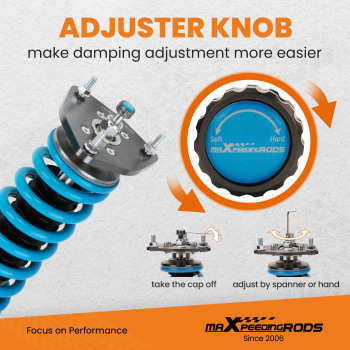 Compatible for Subaru Impreza WRX GDA GDB 24 Way Full Adjustable Coilover Struts Assembly lowering kit