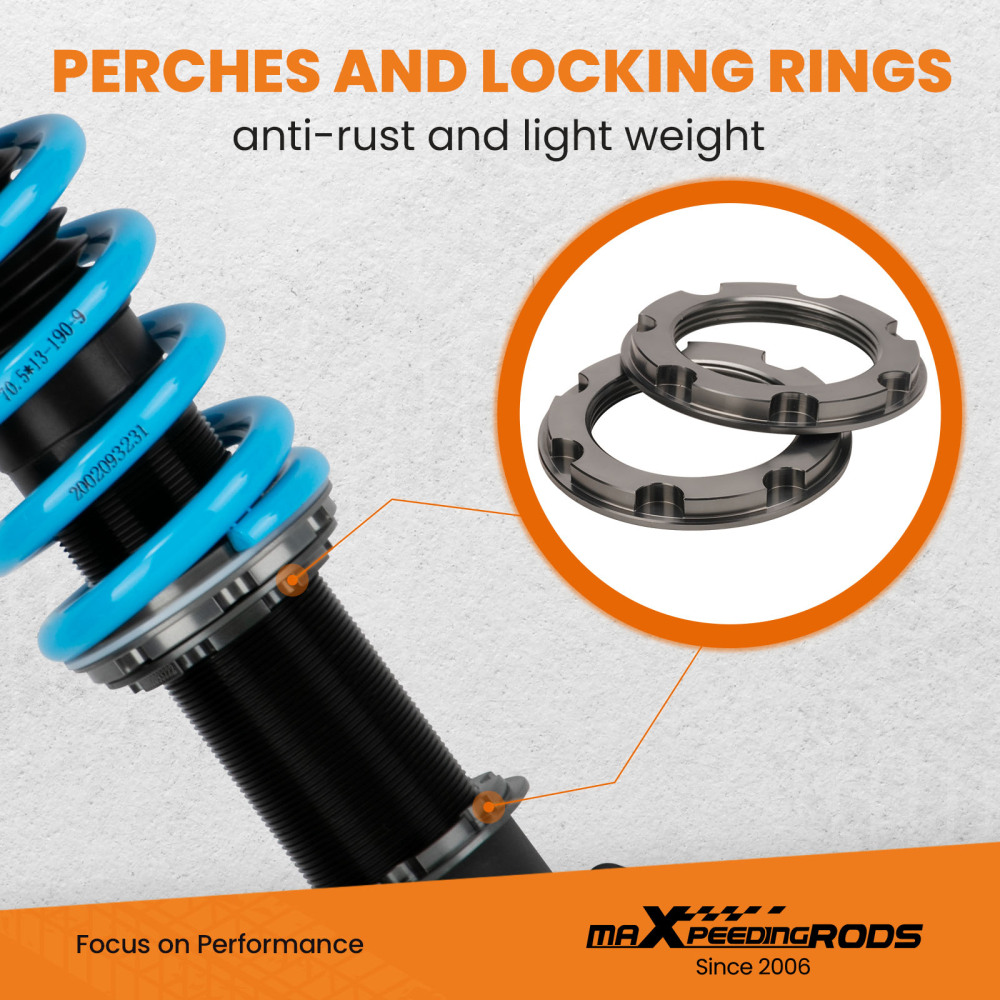 Compatible for Subaru Impreza WRX GDA GDB 24 Way Full Adjustable Coilover Struts Assembly lowering kit