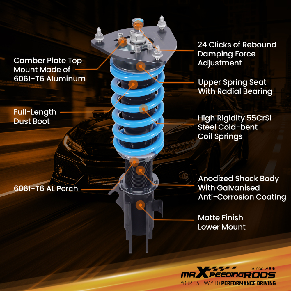 Adjustable Damper Coilover compatible for Subaru Impreza WRX 2000 -2007 GDA GD9 GGA STI GDB Lowering Kit