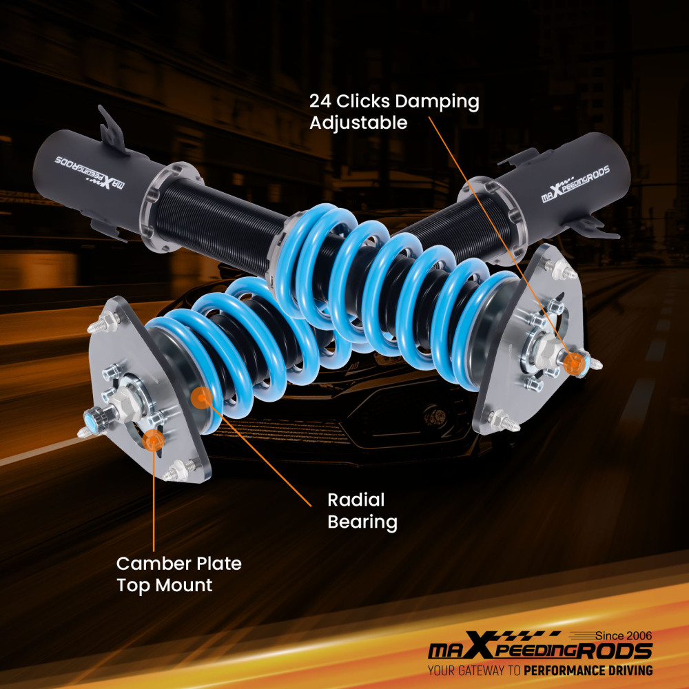 MaXpeedingrods 24 Step Adjustable Coilovers compatible for Subaru Impreza WRX STI GDF 05-07
