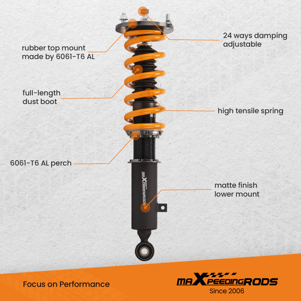 24-Way Damper Adj Coilover Suspension compatibile per Toyota Supra MA70 GA70 Ammortizzatori Lowering Kit