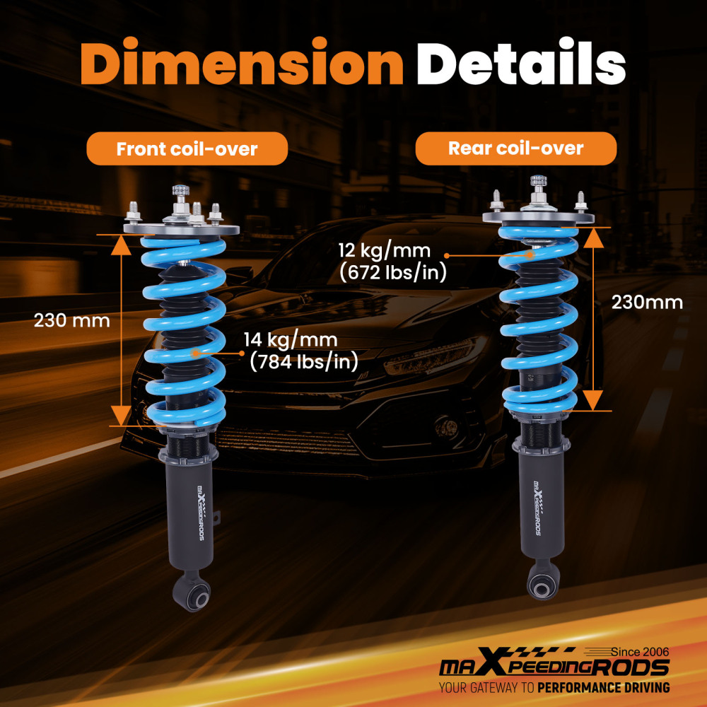 Amortisseurs Combinés Filetés compatible pour Toyota Supra JZA70 MA70 GA70 86-92