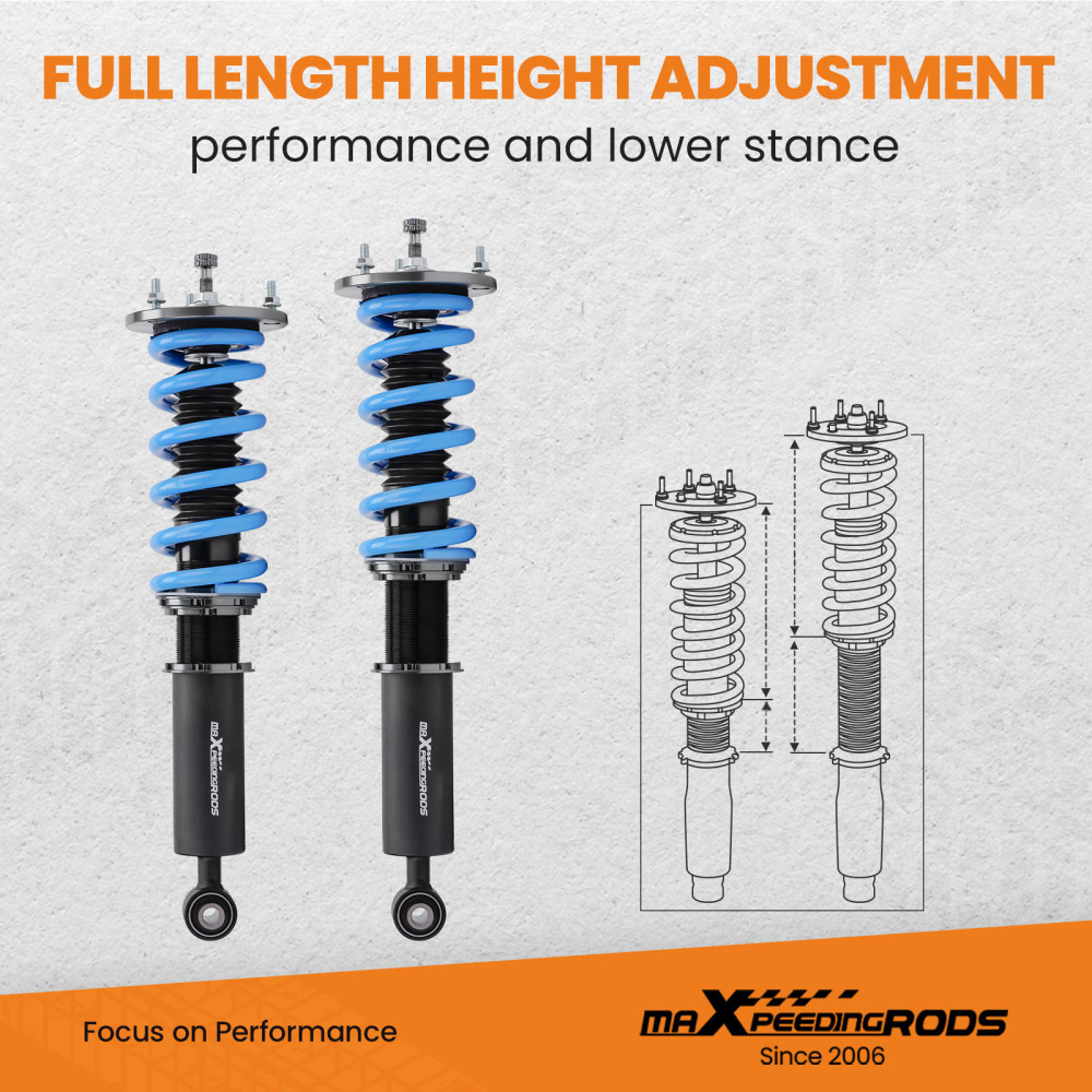 MaXpeedingrods Street Coilovers 24 Ways Damper Shocks Kit For TOYOT compatible for SUPRA 87-92 lowering kit