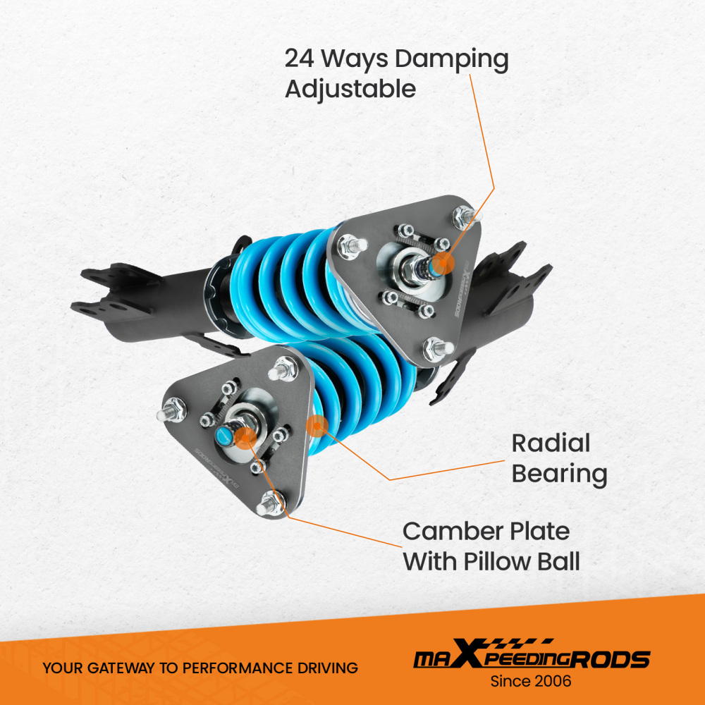 MaXpeedingrods COT6 Coilovers 24 Way Damper Suspension compatible for Scion tC 2005-2010 lowering kit