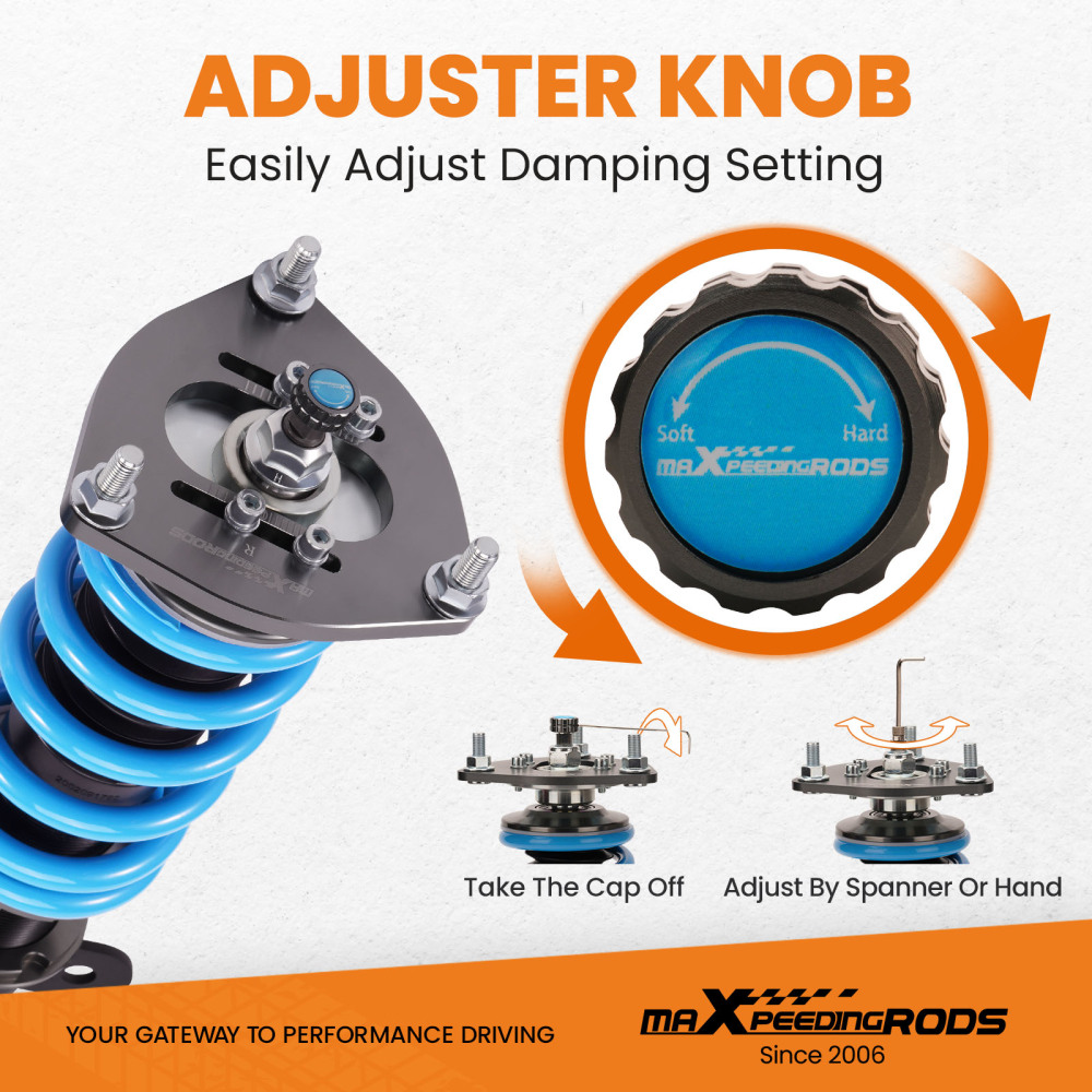 Maxpeedingrods COT6 Coilovers 24 Way Damper Struts compatible for Scion TC 2011-2016 AGT20