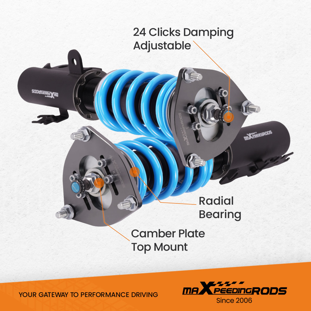 Maxpeedingrods COT6 Coilovers 24 Way Damper Struts compatible for Scion TC 2011-2016 AGT20