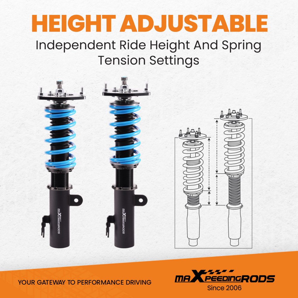 Maxpeedingrods COT6 Coilovers 24 Way Damper Struts compatible for Scion TC 2011-2016 AGT20