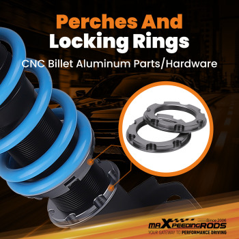 MaXpeedingrods T6 Coilovers Adjustable Suspension Kit compatible for Toyota Starlet 91-99