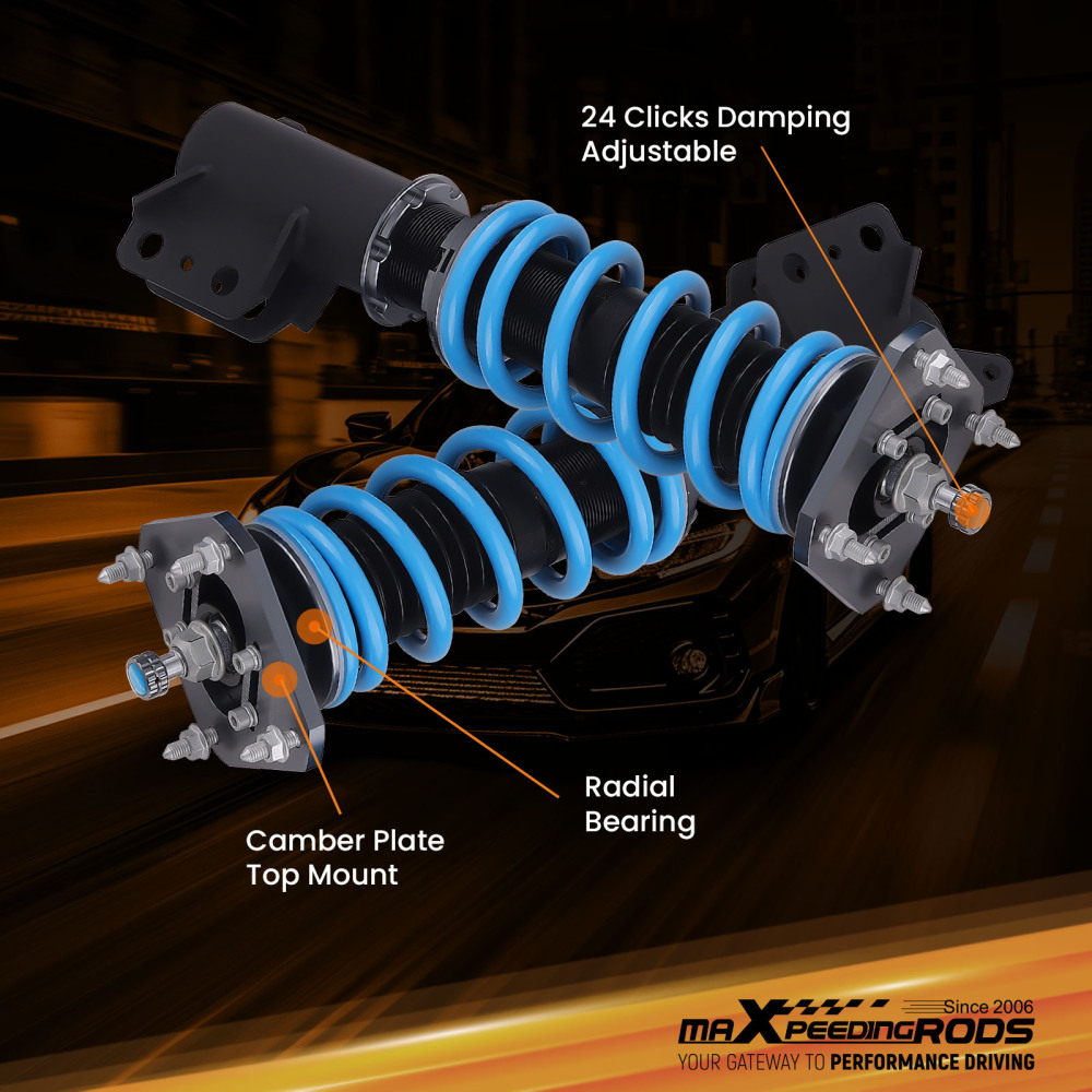 MaXpeedingrods T6 Coilovers Adjustable Suspension Kit compatible for Toyota Starlet 91-99