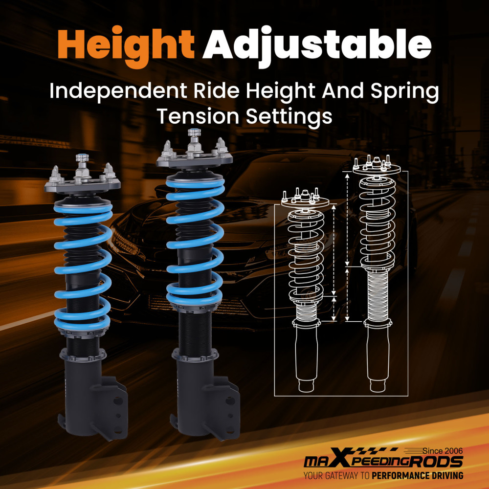 MaXpeedingrods T6 Coilovers Adjustable Suspension Kit compatible for Toyota Starlet 91-99