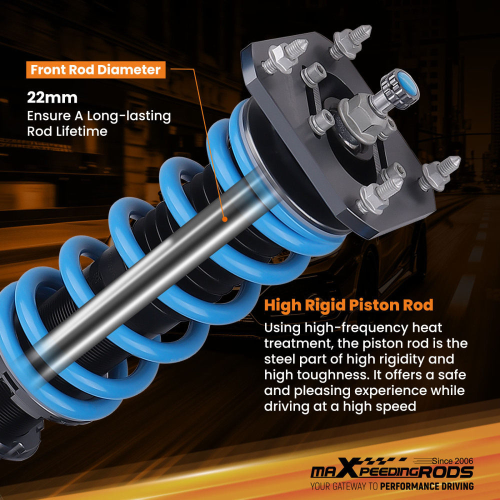 MaXpeedingrods T6 Coilovers Adjustable Suspension Kit compatible for Toyota Starlet 91-99