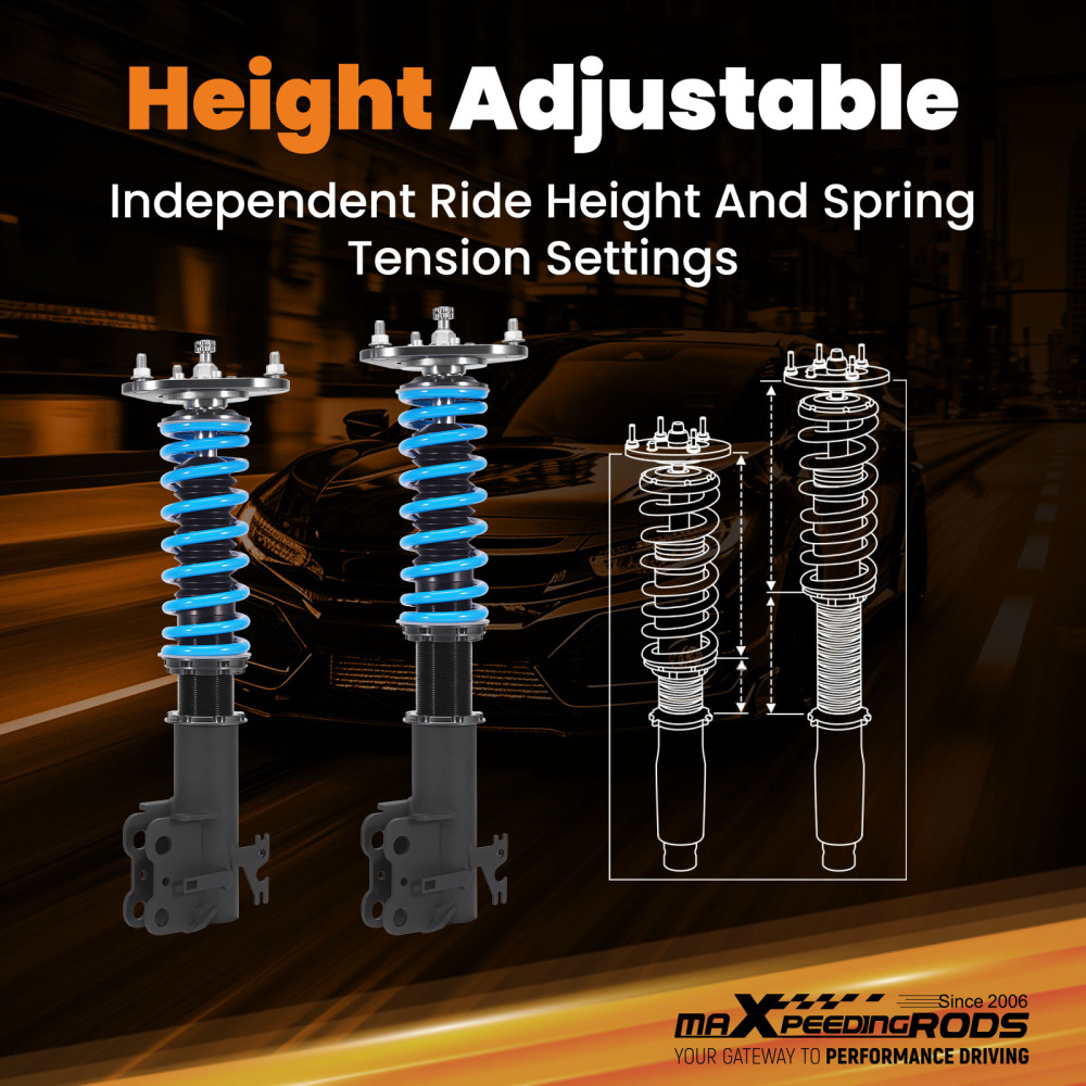 MaXpeedingrods T6 Adjustable Coilover Shocks Kit compatible for Toyota CH-R CHR AX10 18-22