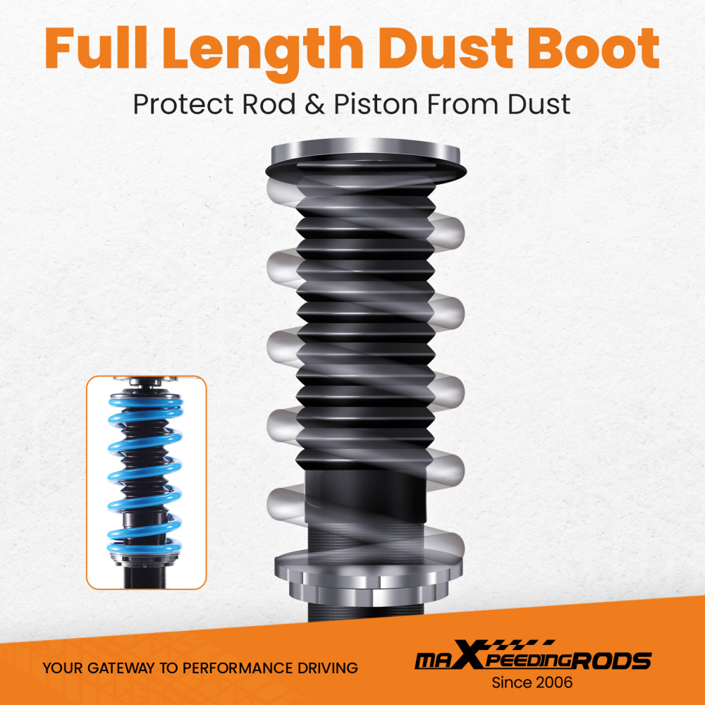 MaXpeedingrods T6 Coilovers Suspension compatible for Hyundai Tiburon 03-08 Adj. Damper