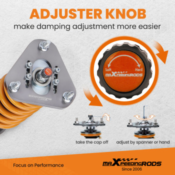 maXpeedingrods 24 Way Adjustable Coilover compatible for Toyota Celica GT GTS compatible for FWD 1990-1993 Lowering Kit