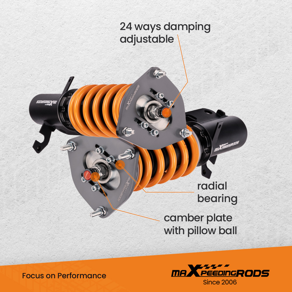 COT6 STREET ADJUSTABLE COILOVER SUSPENSION compatible for COROLLA E90 E100 E110 AE92 88-99 lowering kit